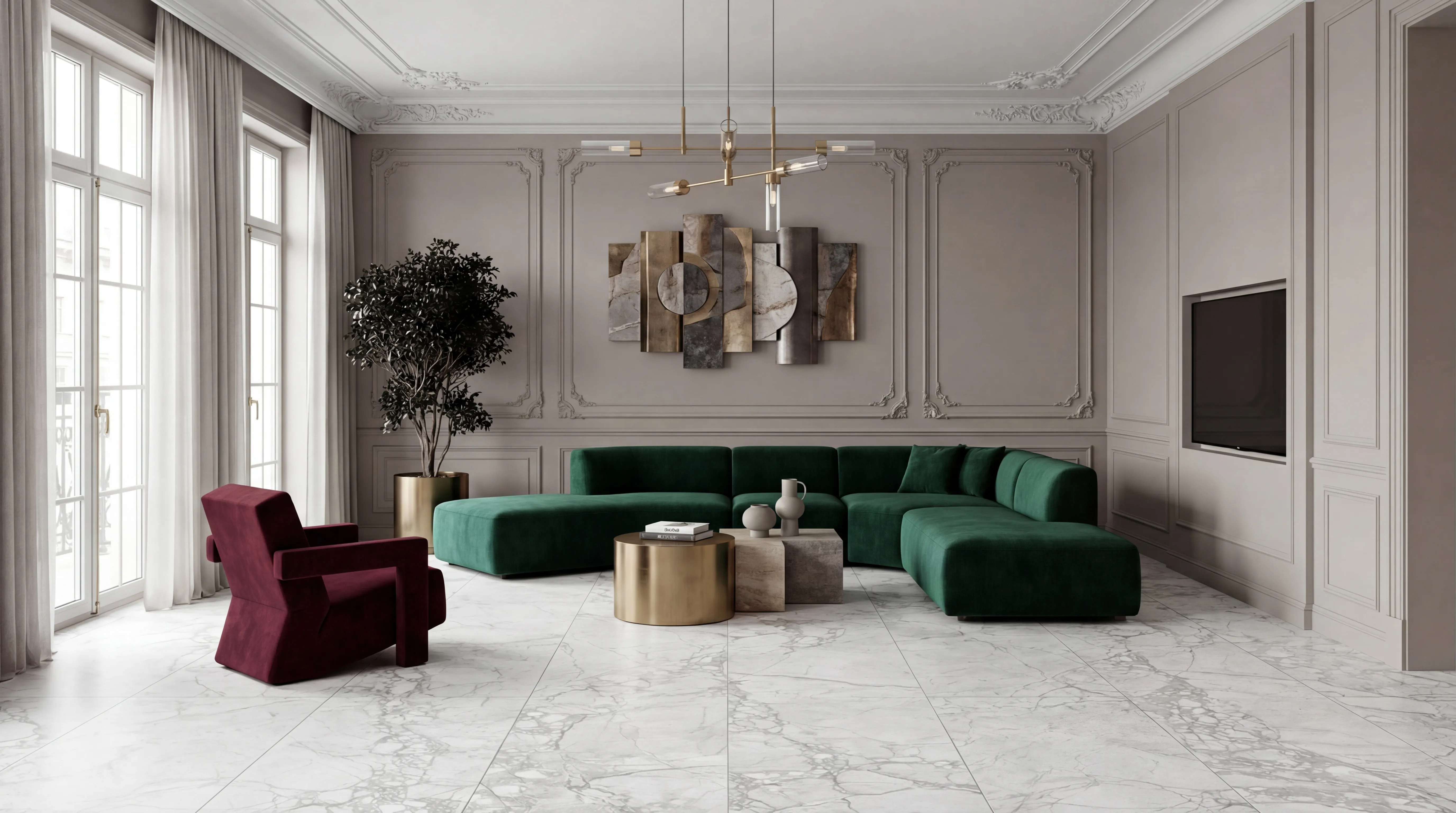 Кливиа Вайт 60x120 / CLIVIA WHITE — интерьер 3
