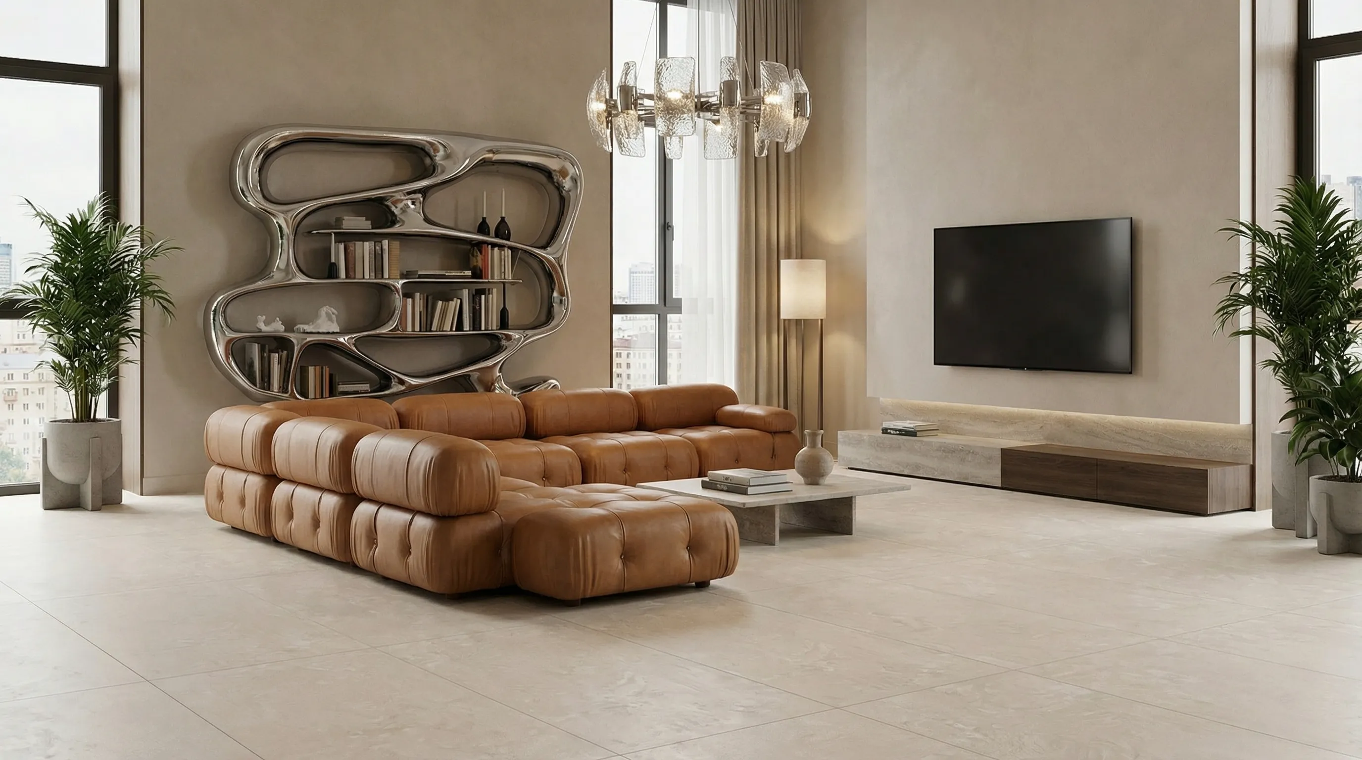 Монозит Беж 60x120 /MONOZITE BEIGE — интерьер 3