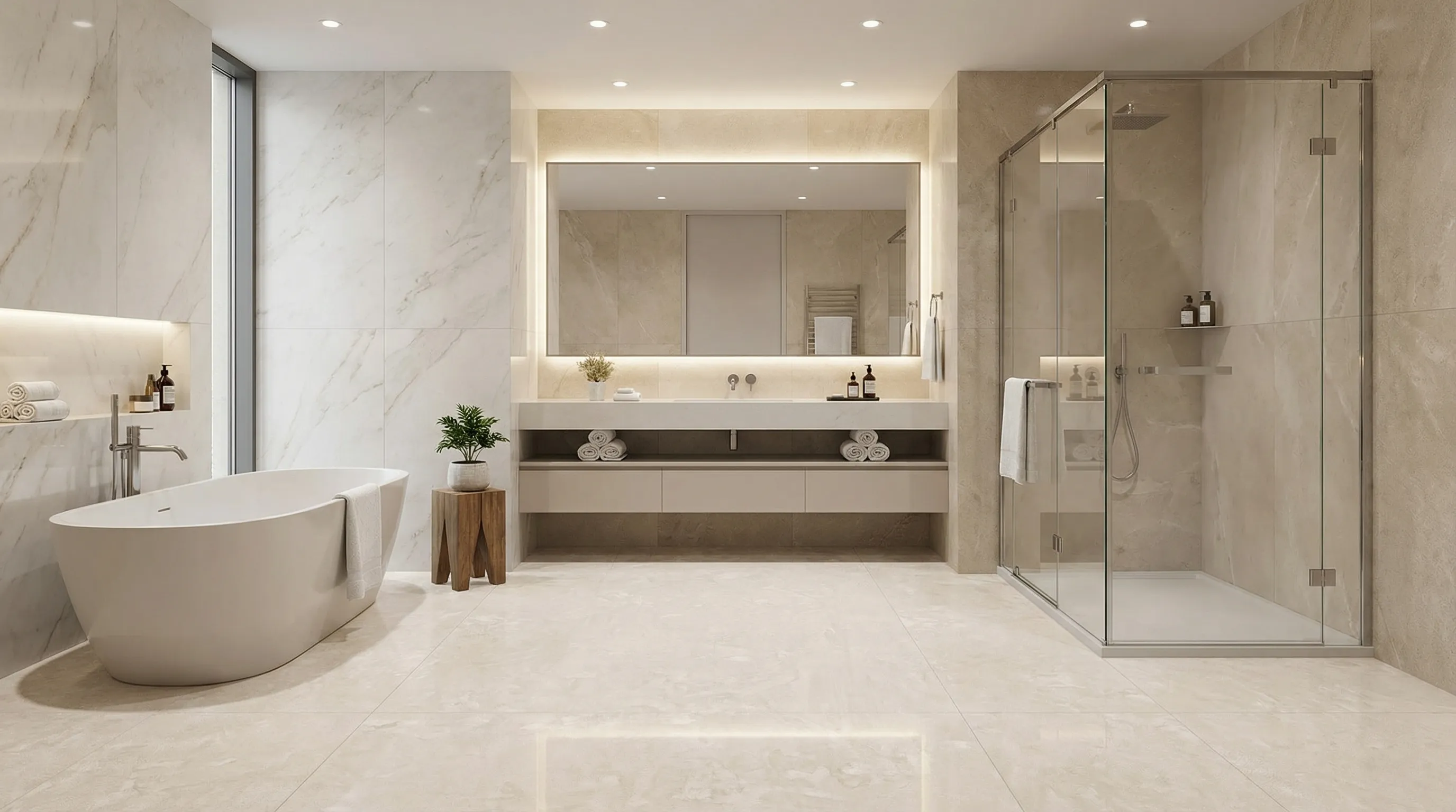 Монозит Беж 60x120 /MONOZITE BEIGE — интерьер 4