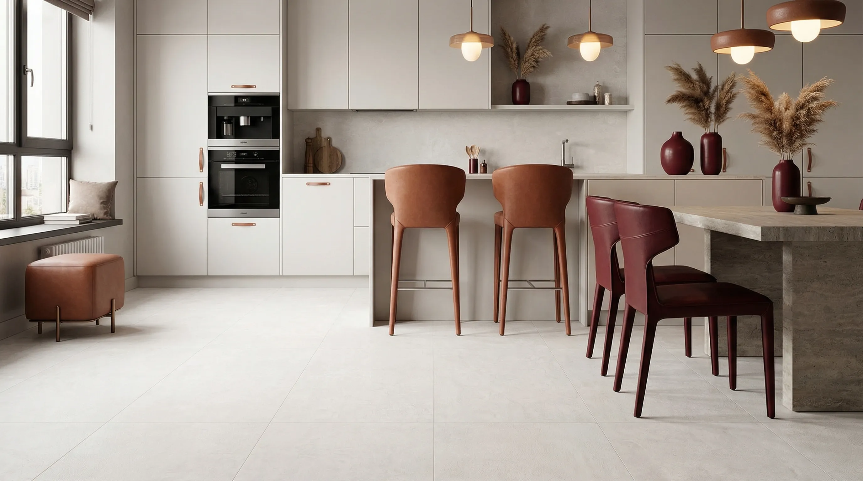 Монозит Бианко 60x120 / MONOZITE BIANCO — интерьер 1
