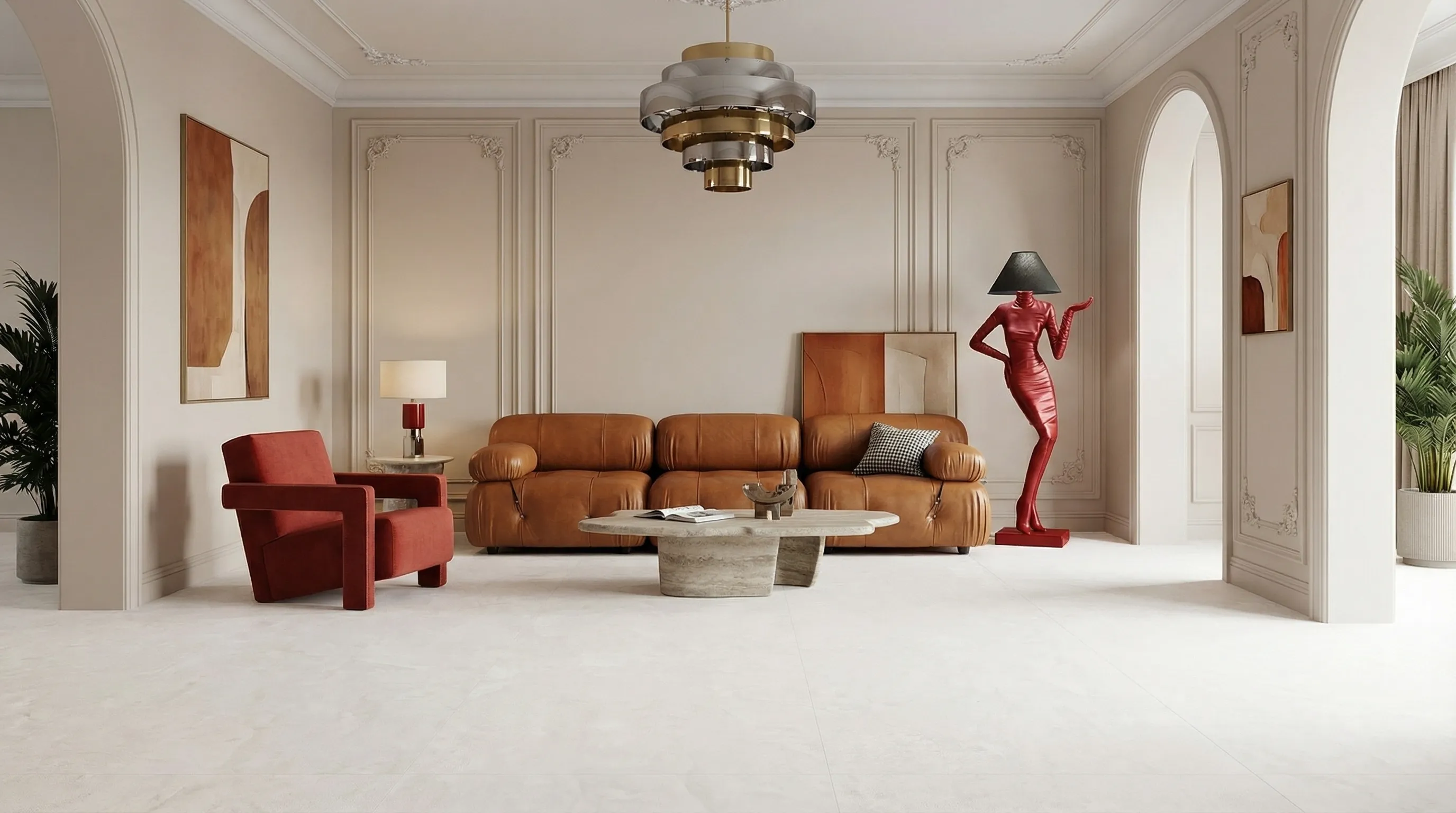 Монозит Бианко 60x120 / MONOZITE BIANCO — интерьер 2