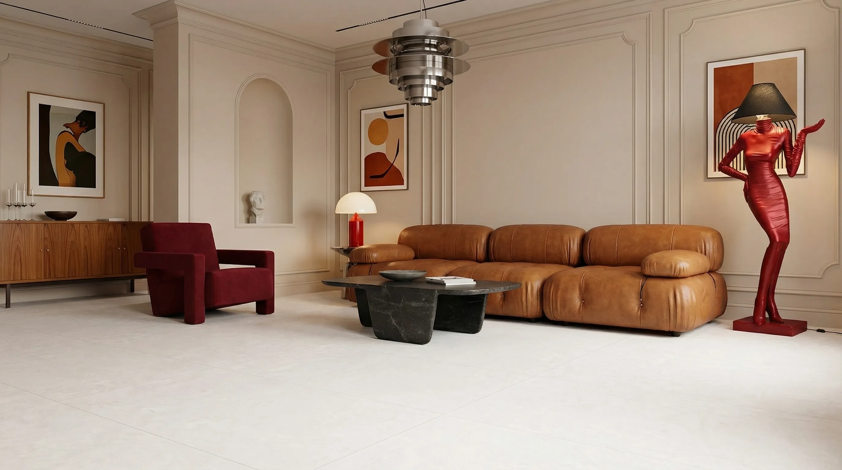 Монозит Бианко 60x120 / MONOZITE BIANCO — интерьер 3