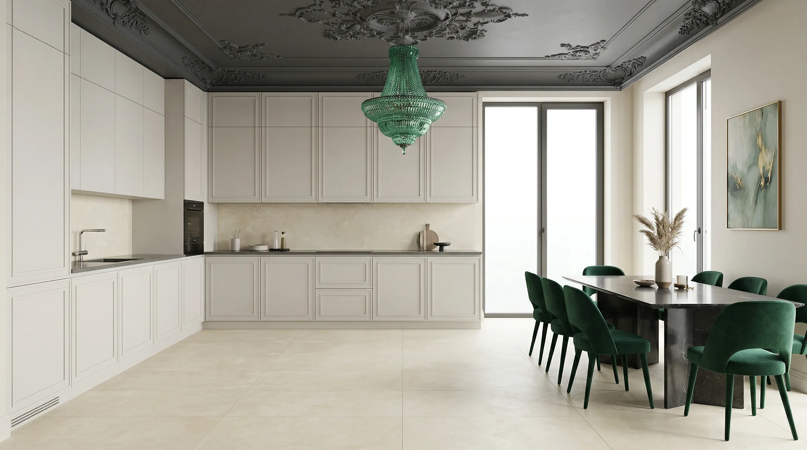 Небула Лайт Еллоу 60x120 / NEBULA LIGHT YELLOW — интерьер 1