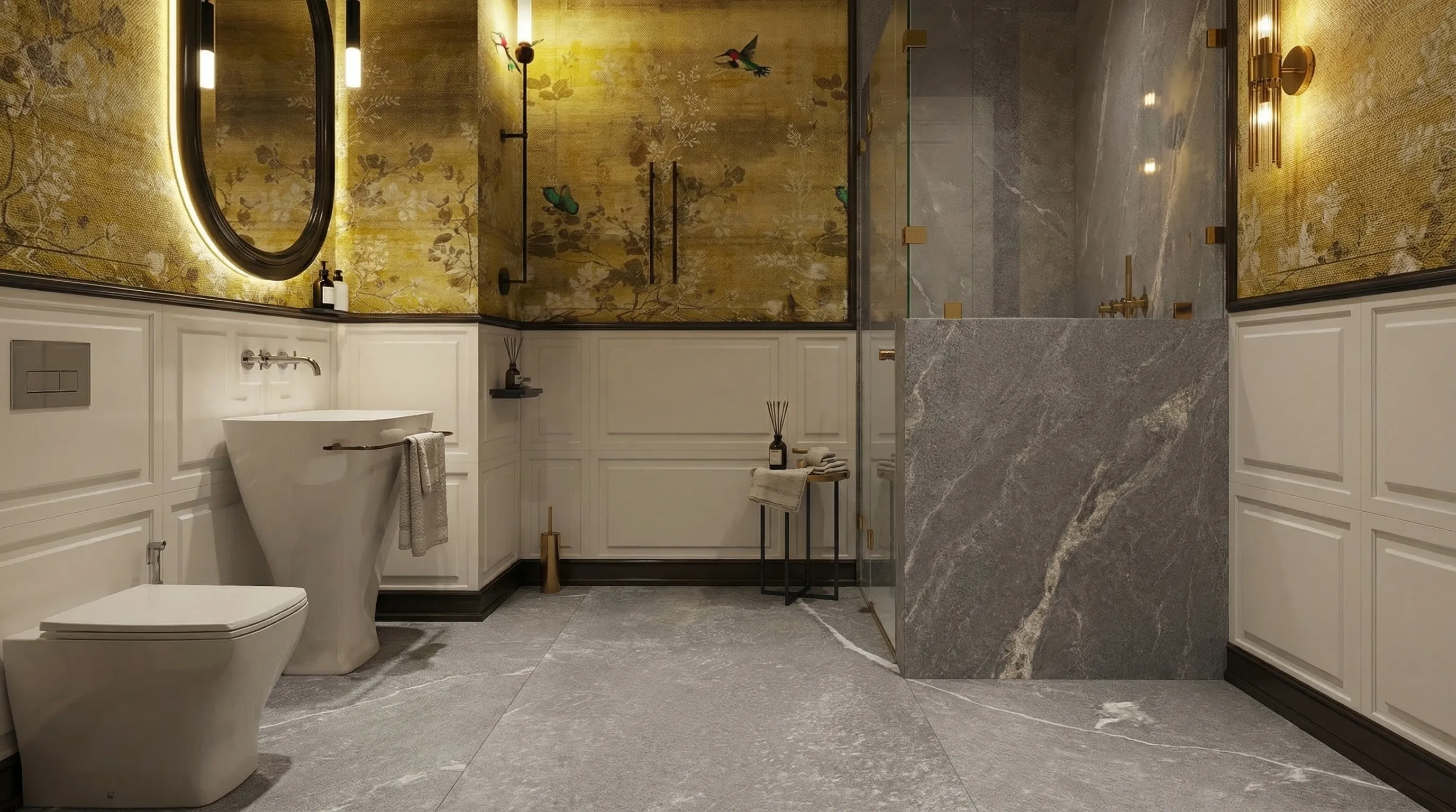 Стоун Альпн Грей 60x120 / STONE ALPINE GREY — интерьер 3
