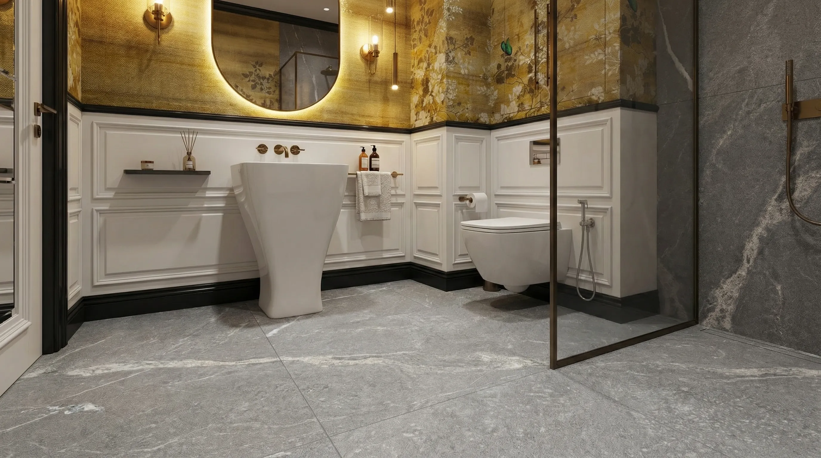 Стоун Альпн Грей 60x120 / STONE ALPINE GREY — интерьер 4